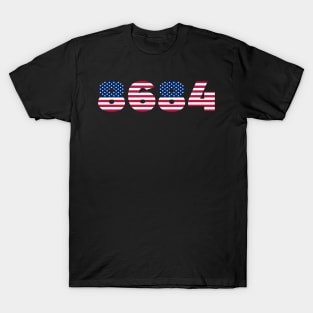 8646 Pro Trump Gift – 86 46 Conservative, Patriotic American Flag T-Shirt